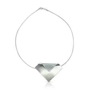 Sterling Silver Imperfect Square Necklace