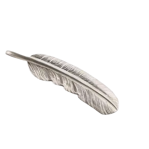 Tady King Silver Feather Pendant