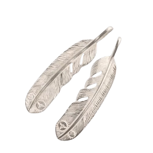 Tady King Silver Feather Pendant