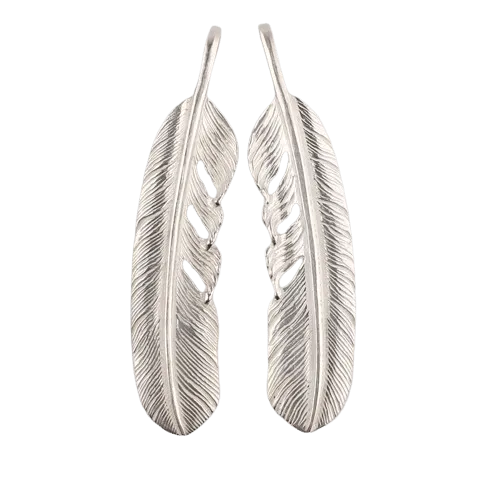 Tady King Silver Feather Pendant