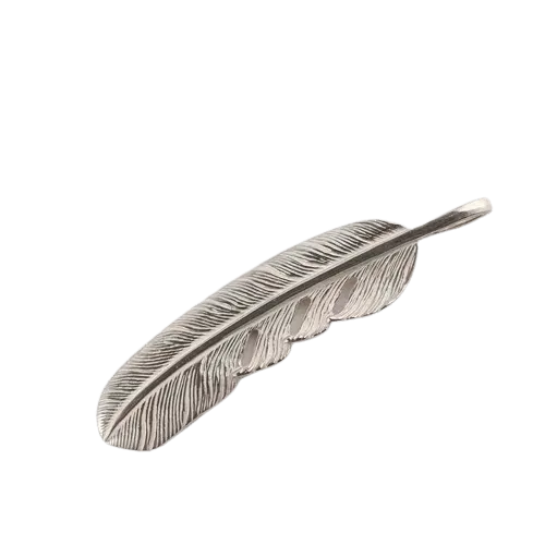 Tady King Silver Feather Pendant