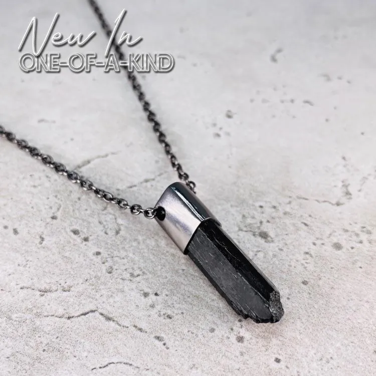 Talisman Necklace - Minimal Black Tourmaline Crystal