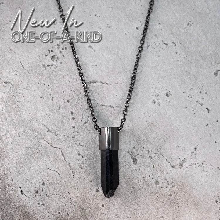 Talisman Necklace - Minimal Black Tourmaline Crystal