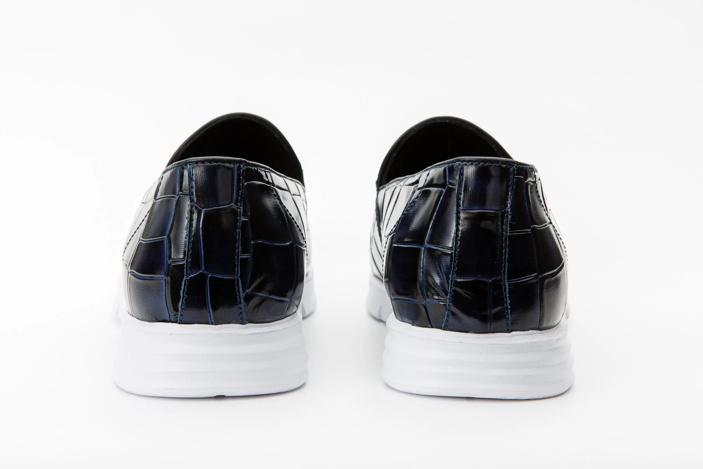 The Parga Navy Blue Leather Tassel Casual Loafer  Men Shoe Final Sale!