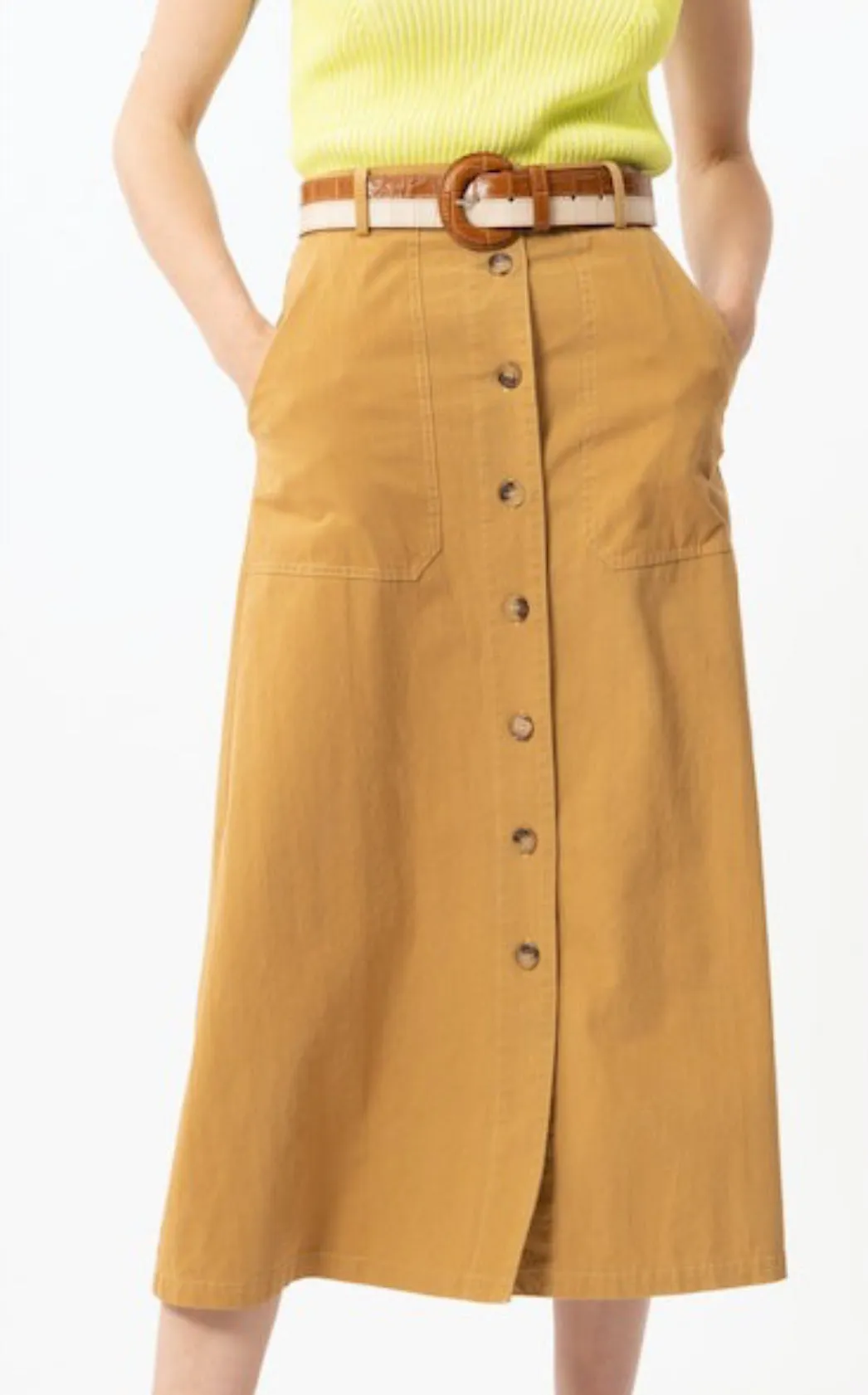 The Pinar Skirt in Beige, by Frnch