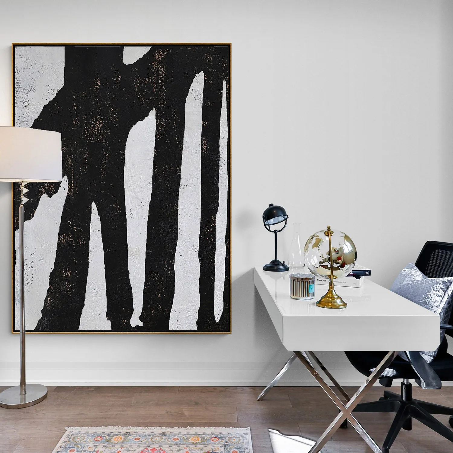 Vertical Minimal Abstract Art H144V
