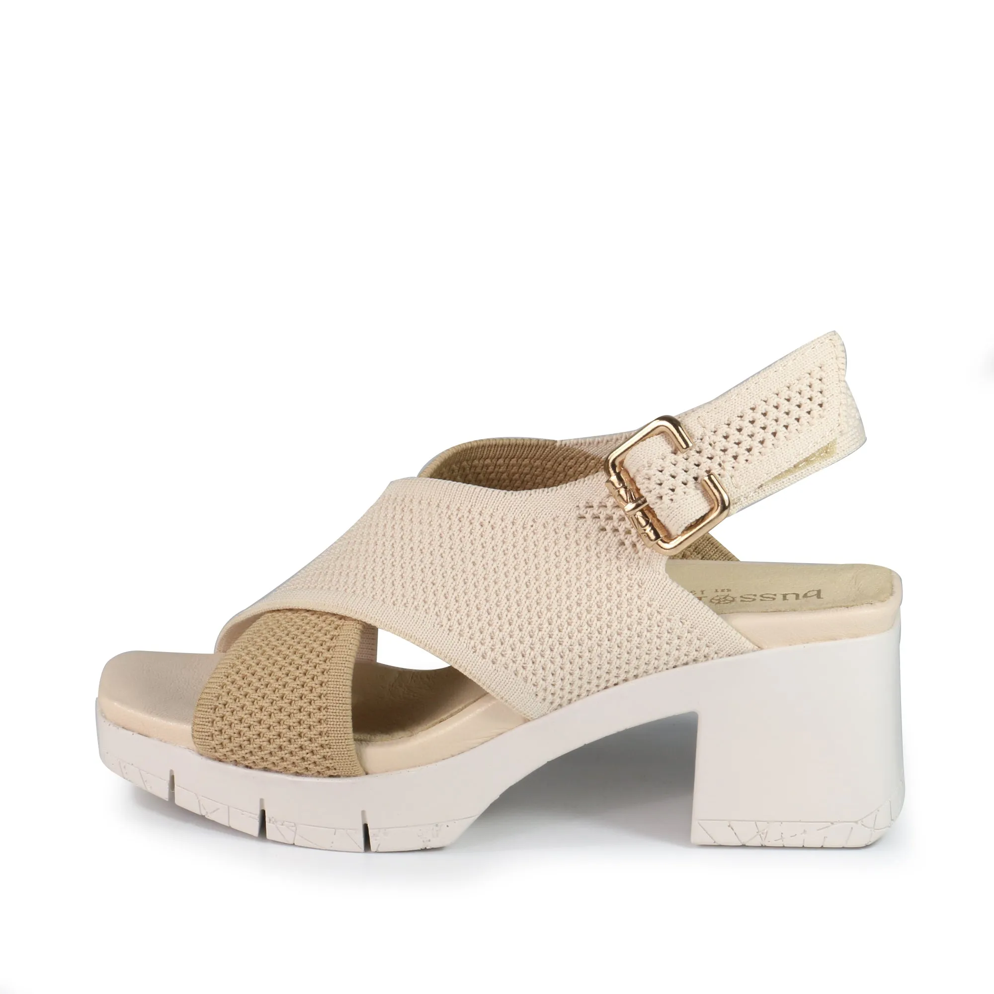 Volterra Flex Knit Heel Sandals (Café)