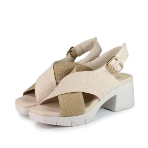 Volterra Flex Knit Heel Sandals (Café)