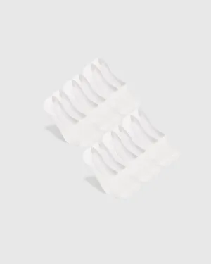 White Never Show Socks 6-Pack