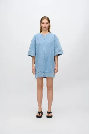 Wilma denim dress 4282 - Light Blue