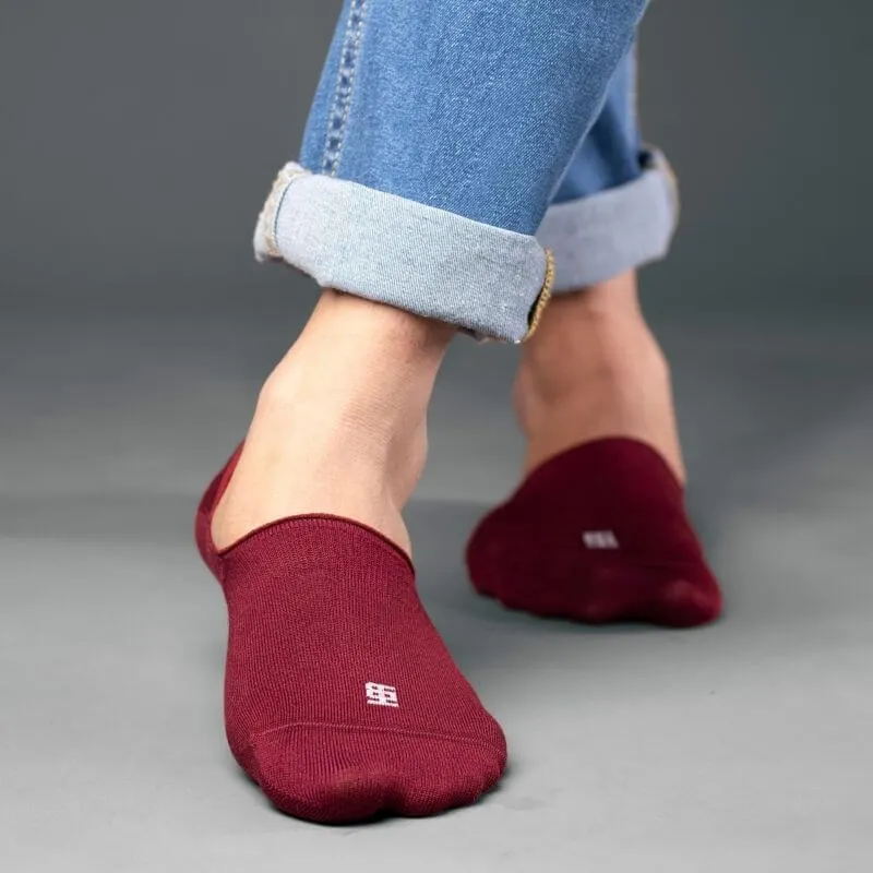 Wine Red No-Show Socks from SockSoho