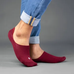 Wine Red No-Show Socks from SockSoho