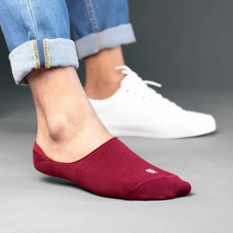 Wine Red No-Show Socks from SockSoho