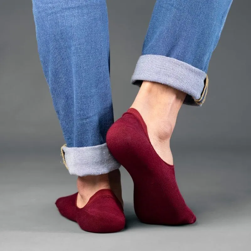 Wine Red No-Show Socks from SockSoho