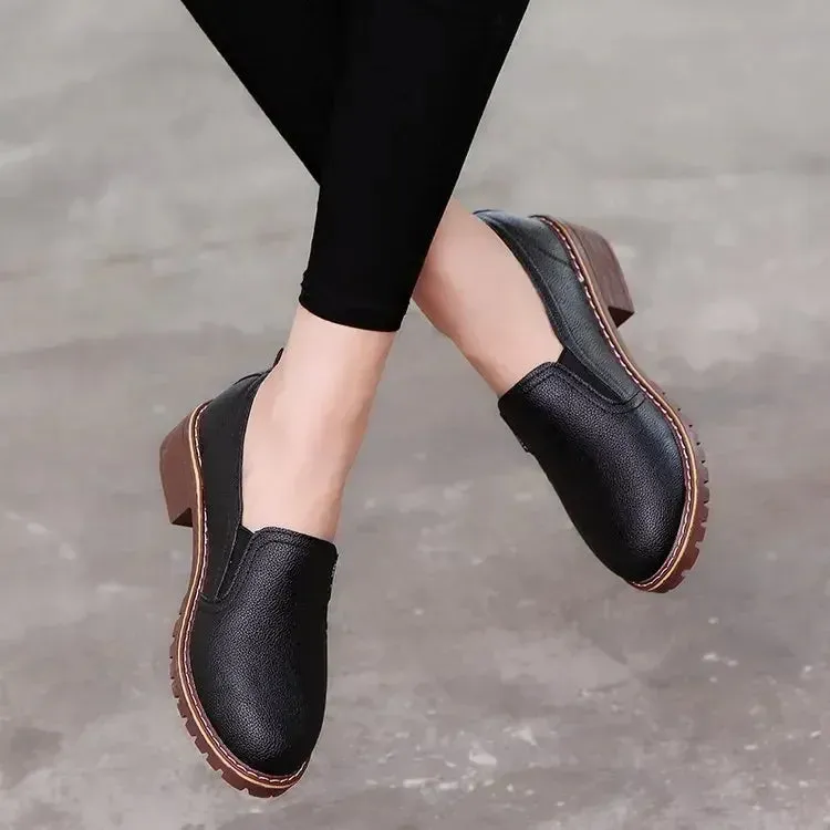 Women Flat Lace-Up Oxford Shoes Soft Leather Sneakers Low Medium Pumps Slip on Loafers Summer Footwear for Woman 2024