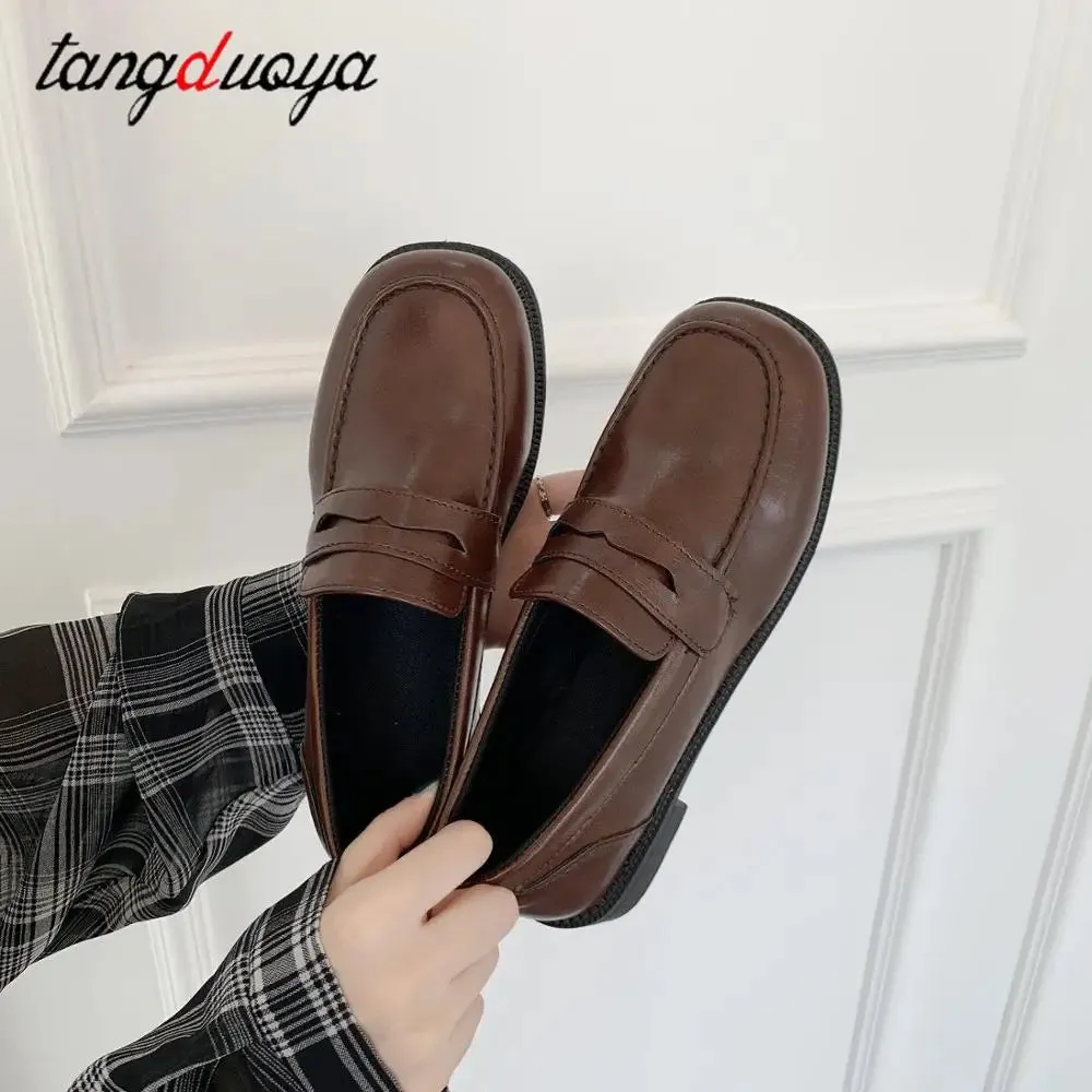 Women's loafers Shoes Mary Jane Shoes Oxfords loafers women Girls Japanese School Jk Uniform Lolita Shoes College Gothic shoes