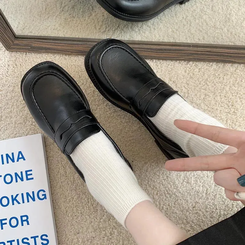 Women's loafers Shoes Mary Jane Shoes Oxfords loafers women Girls Japanese School Jk Uniform Lolita Shoes College Gothic shoes