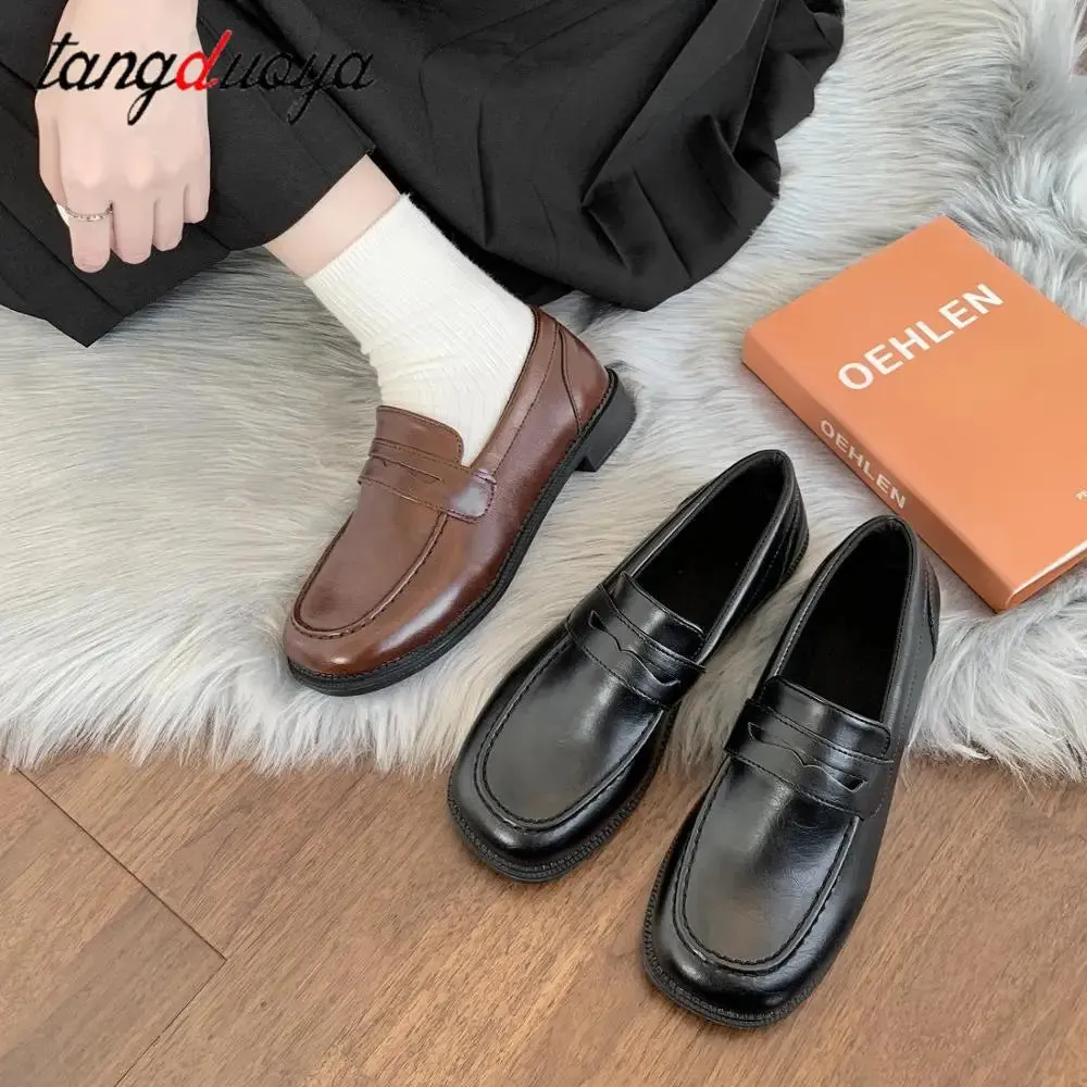 Women's loafers Shoes Mary Jane Shoes Oxfords loafers women Girls Japanese School Jk Uniform Lolita Shoes College Gothic shoes