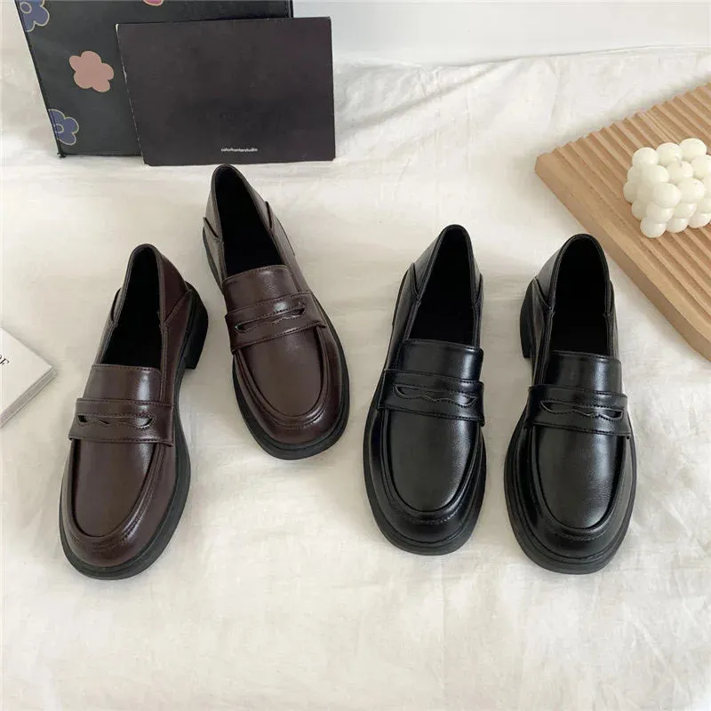 Women's loafers Shoes Mary Jane Shoes Oxfords loafers women Girls Japanese School Jk Uniform Lolita Shoes College Gothic shoes